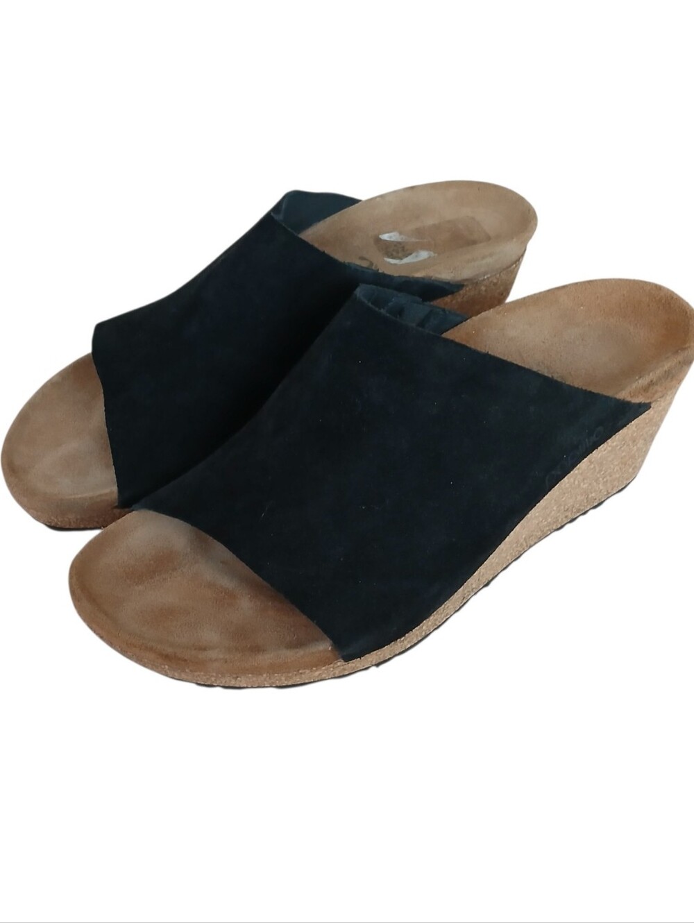 Birkinstock Papillio Namica Suede Wedge Sandals Women's 9 Black Comfort Neutral